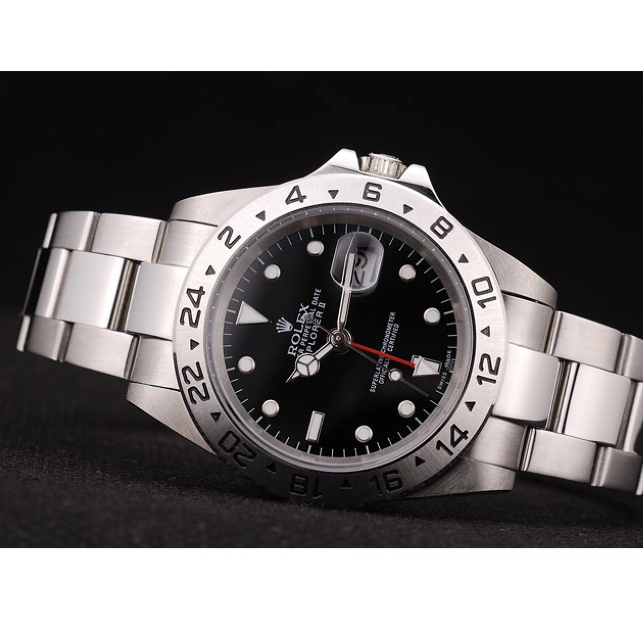AAA Replica Watches Black Steel Rolex Stainless Dial Explorer Bezel 0801